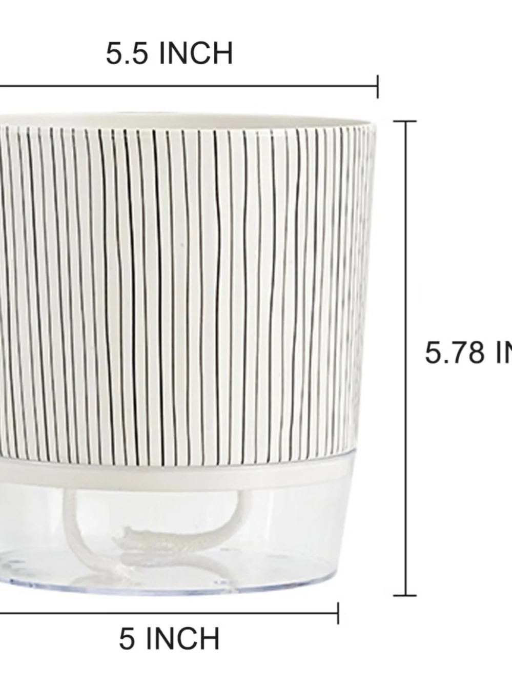 4 Pack Self Watering Planter Pots 5.5